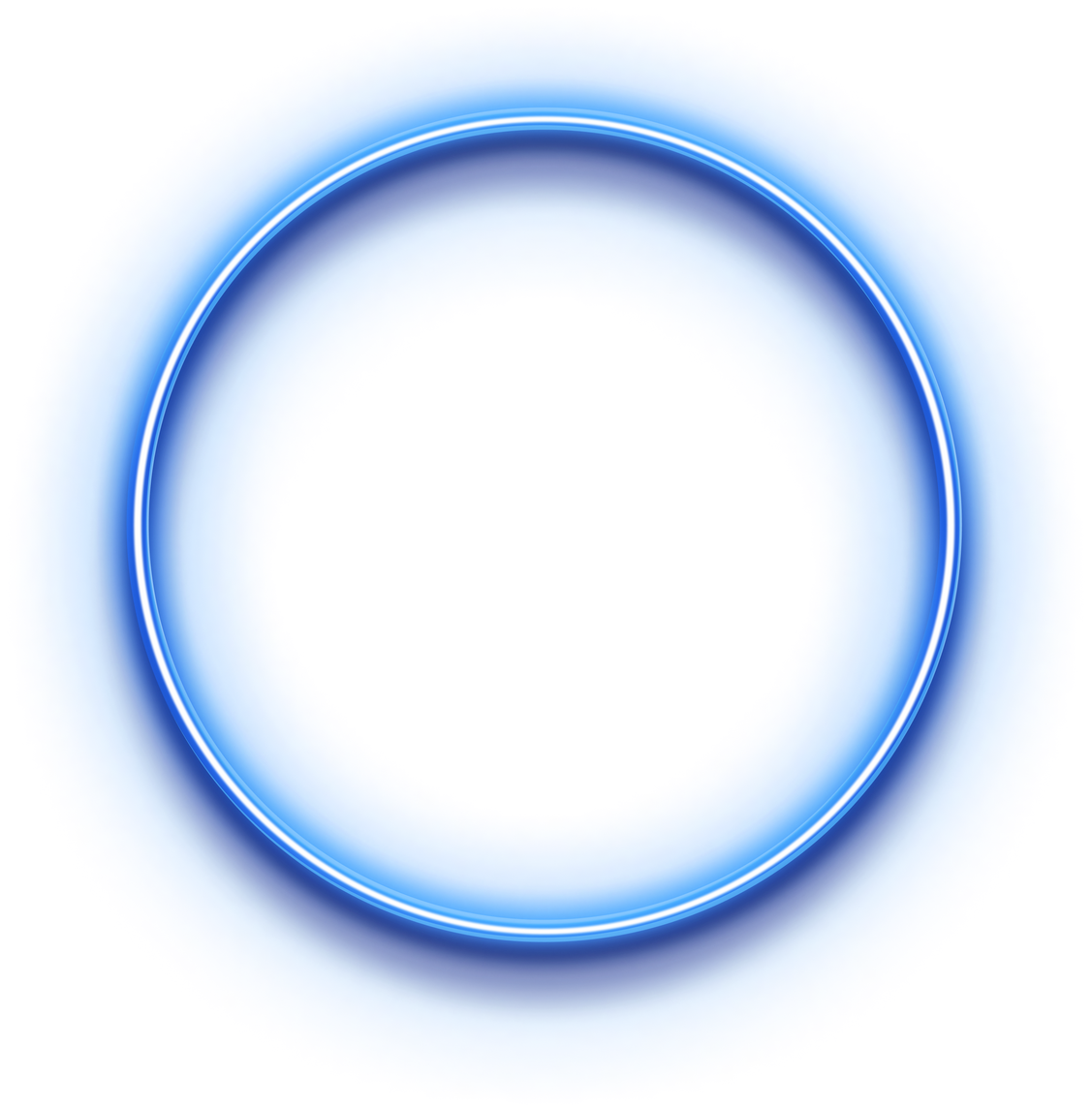 Neon Circle Blue